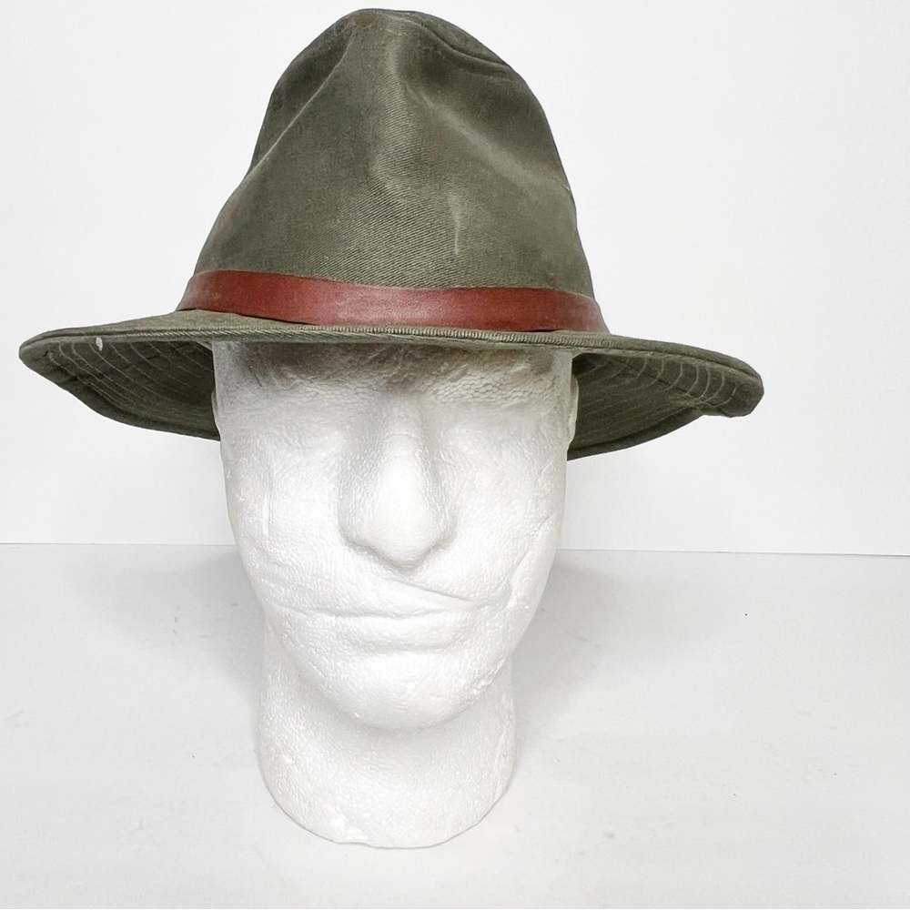 Vintage REI Field Hat Detective Green Brim Hat Size Small